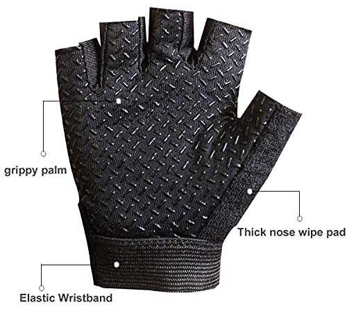 Kids Road Bike Gloves Half Finger MTB Cycling Gloves Roller Skating Mitten Breathable Anti Slip Shock Absorbing Workout Gloves Short Sports Gloves Fingerless Riding Fishing Golf Gloves for Boys Girls