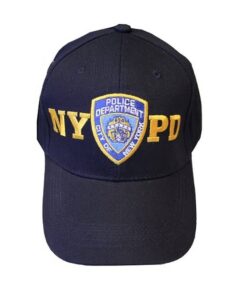 nypd men's baseball city of new york police department badge (navy-gold, letters-badge-letters)