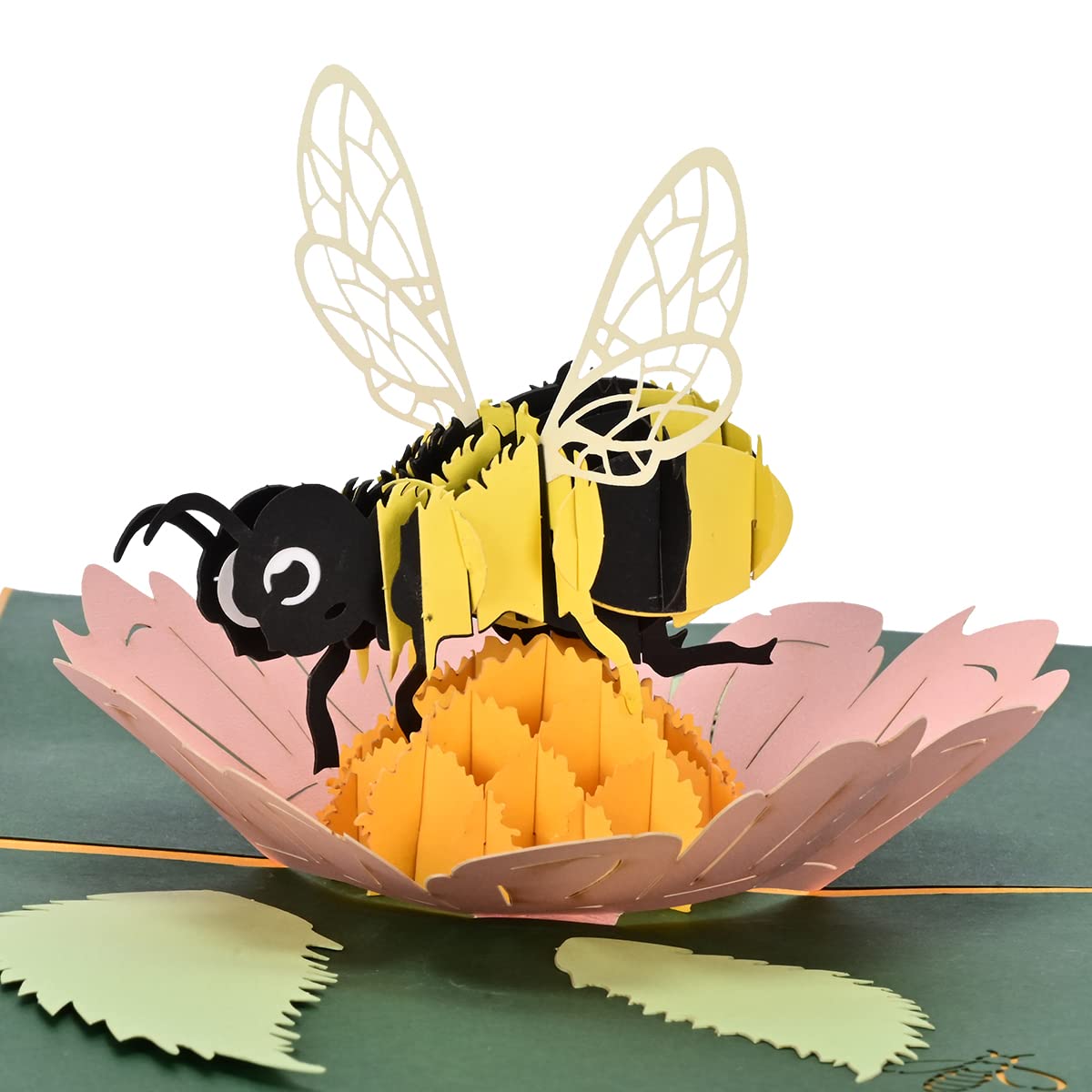 sunohyesla Pop Up Honey Bee Card,Honey Bee 3D Greeting Cards,For Mothers Day, Spring, Thinking of You, Thank You, Sympathy, Wedding, Anniversary, Just Because, All Occasion