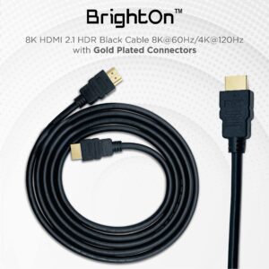 BrightOn 8K HDMI 2.1, Ethernet & USB C Cables Compatible with PS5