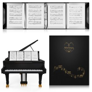 sheet music folder piano sheet music binder 4 pages expand a4 size 52 pockets black music folder organizer writable folder for holding sheet music and storing files