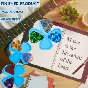 6 Pack Guitar Picks Epoxy Resin Molds Guitar Plectrums Silicone Casting Mold Jewelry Making Molds for DIY Guitar Thumb Finger Picks Keychain Pendant