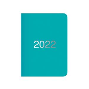 Letts Dazzle A6 week to view 2022 diary - turquoise