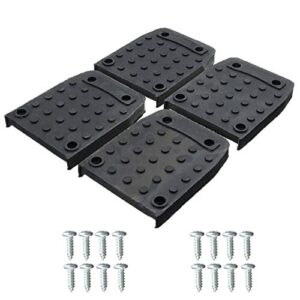 ekdjkk stilt sole anti-slip pads for drywall, 4pcs stilts sole foot pads stilt sole replacement kit,construction tripod mat with screw,non-slip indoor decoration(black)