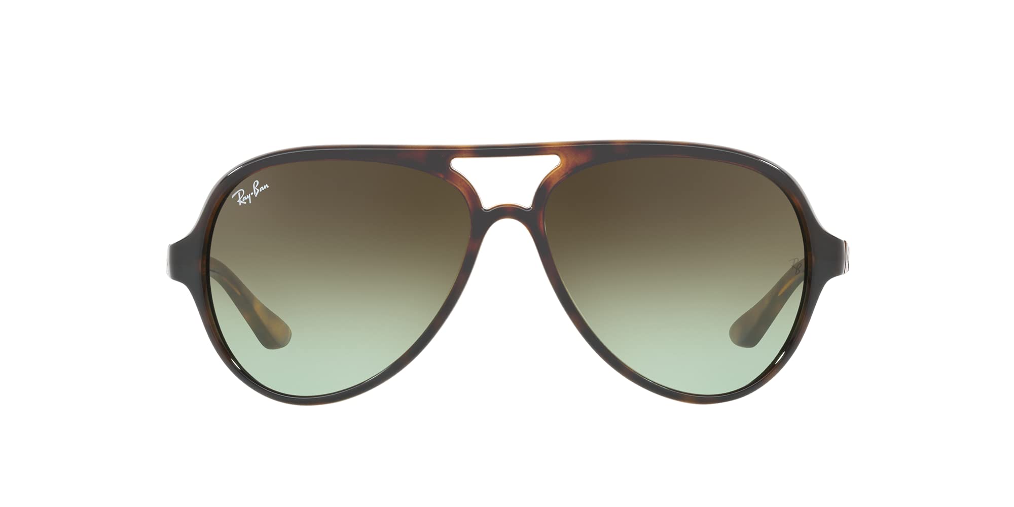 Ray-Ban RB4125 Cats 5000 Sunglasses + Vision Group Accessories Bundle (Light Havana/Green Gradient Brown (710/A6))