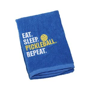 LEVLO Pickleball Sports Lovers Gift Eat Sleep Pickleball Repeat Cotton Towels for Pickleball Lovers (Eat Sleep Pickleball Repeat)