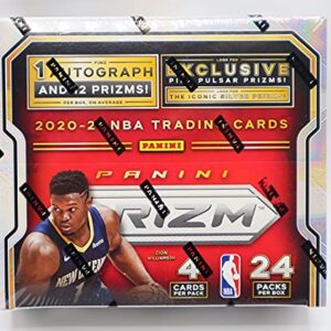 2020/21 Panini Prizm NBA Basketball Retail Box - 24 Packs of 4 Cards Each - 1 Autograph and 12 Prizms Each Box