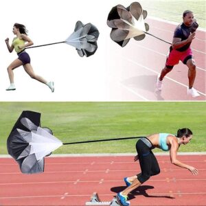 BULLETSHAKER Running Speed Training Football Parachute - 48" Inch for Kids Resistance Sprint Trainer - Chute Soccer Training