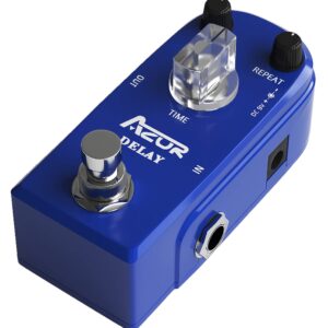 AZOR Fuzz Guitar Effect Pedal with Guitar Dealy Pedal Vintage Analog Delay Guitar Effect Pedal True Bypass