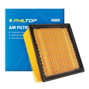 philtop engine air filter ca10261 fits for dodge and ram vehicles - 6.7l diesel v8 trucks - 2007-2023 - ram 2500, 3500, 4500, 5500, flexible panel