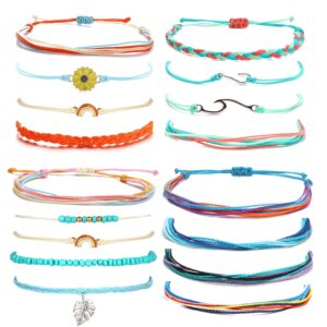 Long tiantian Boho Bracelets for Women Sunflower String Bracelets Ankle Bracelets for Women