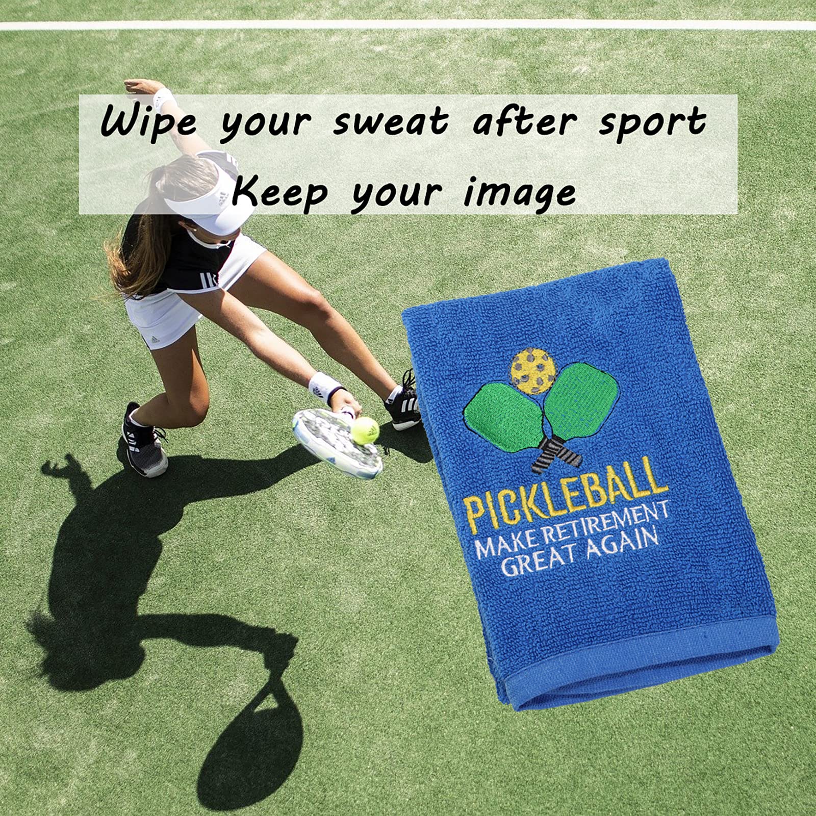 LEVLO Pickleball Sports Lovers Gift Pickleball Make Retirement Great Again Towels for Pickleball Lovers Gifts (PICKLEBALL MAKE RETIREMENT GREAT AGAIN)