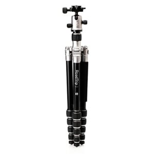 Benro MeFOTO Roadtrip Travel Tripod, Ballhead and Monopod in Titanium, 1 Series Aluminum Legs, 4 Leg Sections, Twist Leg Locks, Padded Carrying Case (BMRTATTN)