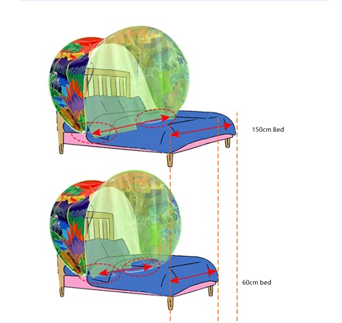 YOVECATHOU Bed Tents Fantasy Fun Foldable Play Pop up Outdoor Indoor Dream Twin Size,Magic Playhouse Princess Secret Castle,Birthday for Girls Kids Baby (Fantacy Forest)