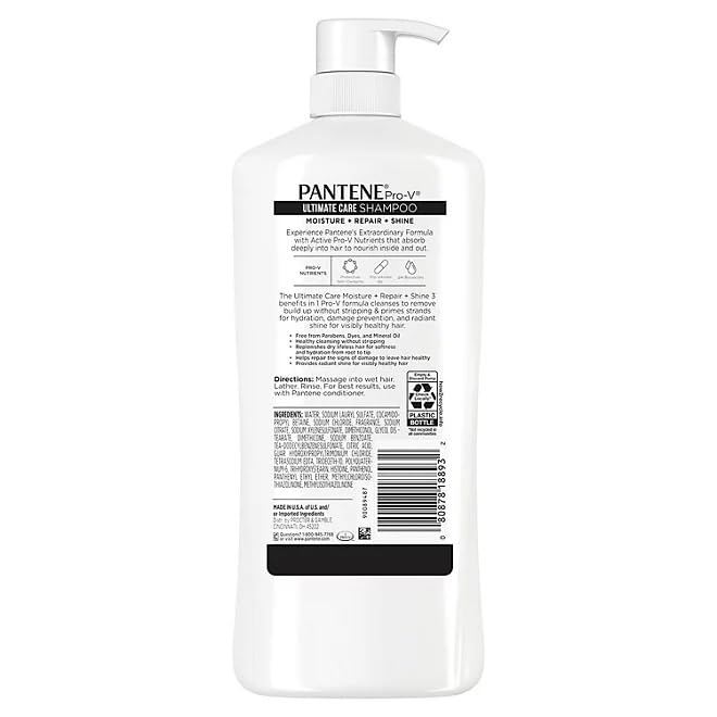 Pantene Pro-V Repair + Shine Shampoo for Damaged Hair/Split Ends (38.2 fl. oz .)