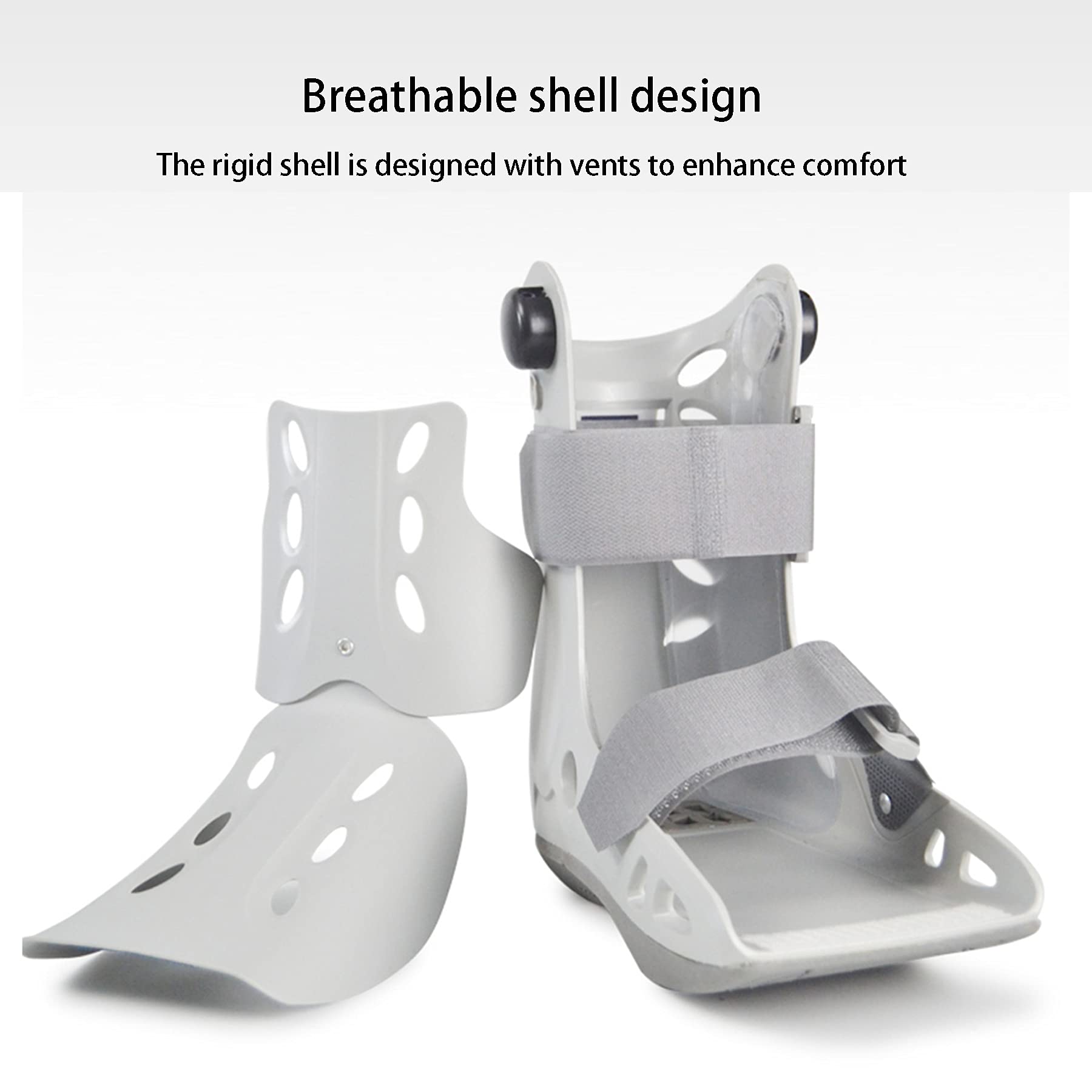 Walking Boot Medical Orthopedic Walker Boot for Ankle and Foot Injuries for Broken Foot Sprained Ankle Fractures or Achilles Surgery Recovery Inflatable Surgical Leg Cast,Lager