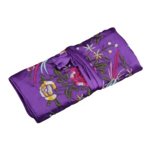 sofea oriental silk jewellery roll wrap jewelry pouch organizer travel storage case