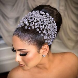 GAODESI Wedding Headband Bridal Hair Pieces Rhinestone Hair Accessories for Brides