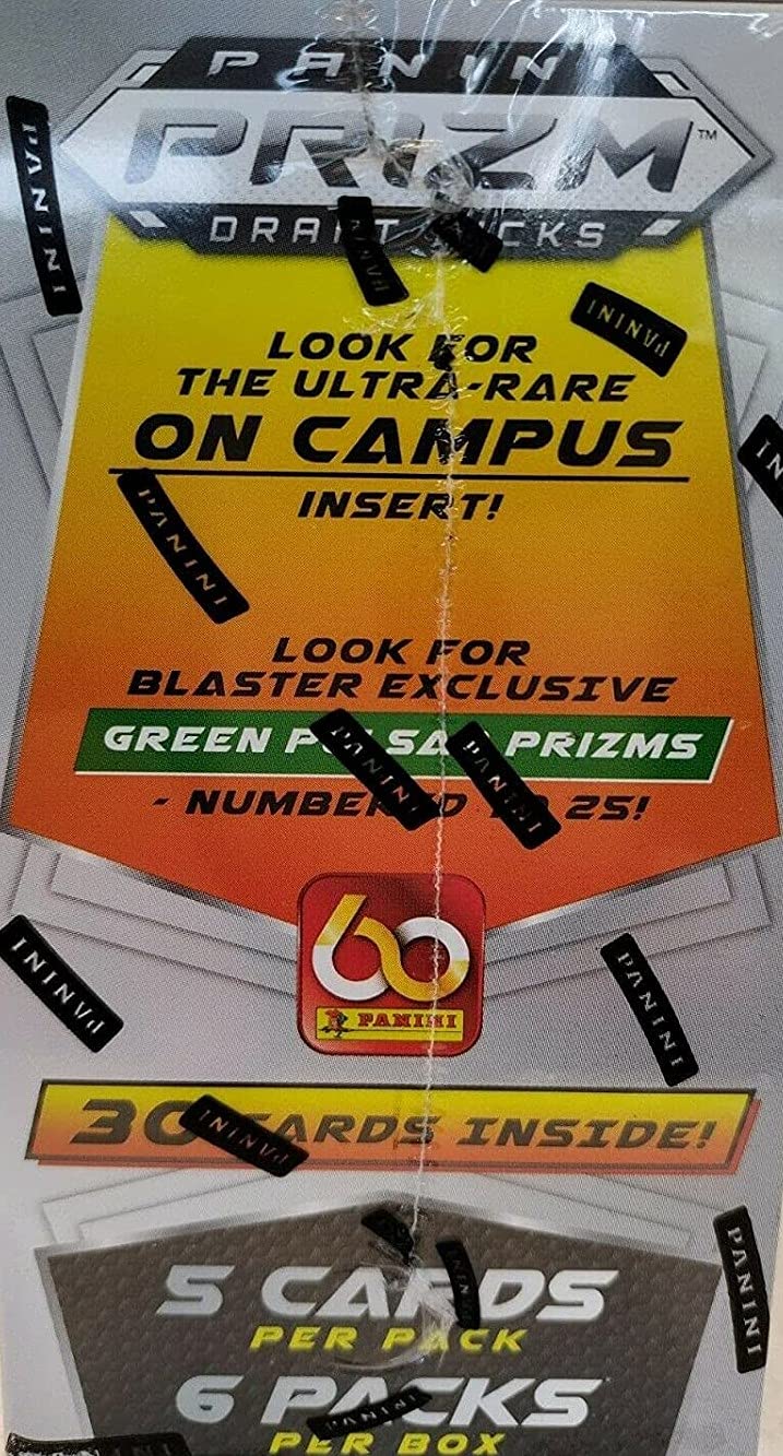 2021 Panini PRIZM Football Draft Picks FACTORY Sealed UNOPENED Blaster Box w/30 Cards including 1 Purple Wave Prizm - Look for TREVOR LAWRENCE, JUSTIN FIELDS, MAC JONES Rookie Cards! - Include Novelty Trevor Lawrence and Mac Jones Cards Shown