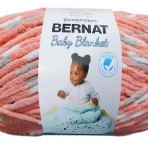 Bernat Baby Blanket Big Ball, Shell Pink Clouds…