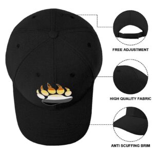 WEEDKEYCAT Gay Bear Pride Paw Unisex Classic Baseball Cap Adjustable Nylon Bonding Closure Dad Hat Outdoor Sports Hats Black-style1, One Size