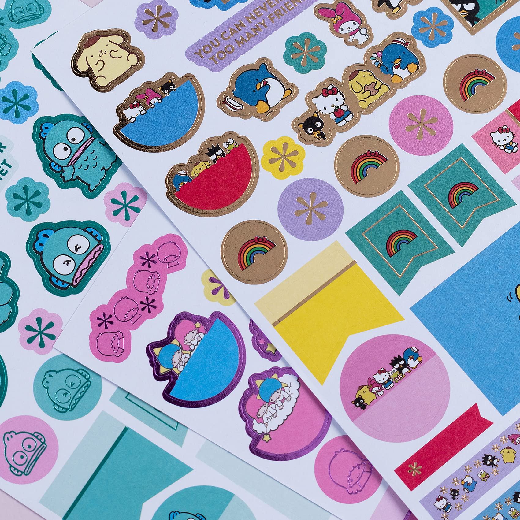 Sticker Book - Hello Kitty and Friends. Cute Colorful Designs Perfect for Collecting, Color-Coding, and Organizing. 12 Pages of 416 Stickers Total by Erin Condren.