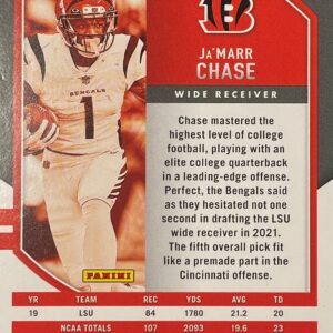 NEW 2021 Panini Absolute Ja'MARR CHASE Football ROOKIE Card - Cincinnati Bengals