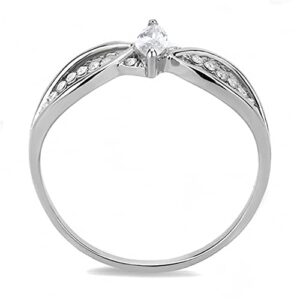 1 1/2 Ct Marquise Shape White Cubic Zirconia Infinity Wedding Engagement Ring In 14K White Gold Plated 925 Sterling Silver (1.50 Cttw) Ring Size - 5.5