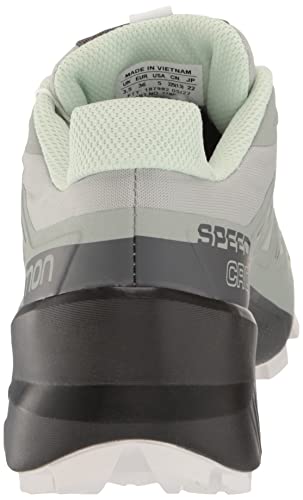 Salomon womens Salomon Women's Speedcross 5 for Women Trail Running Shoe, Wrought Iron/Spray/White, 9.5 US