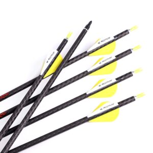 spine 200 arrow 28 inch arrow target practice arrow hunting arrow carbon arrows compound bow recurve bow adult youth archery indoor outdoor shooting field tip 12pc