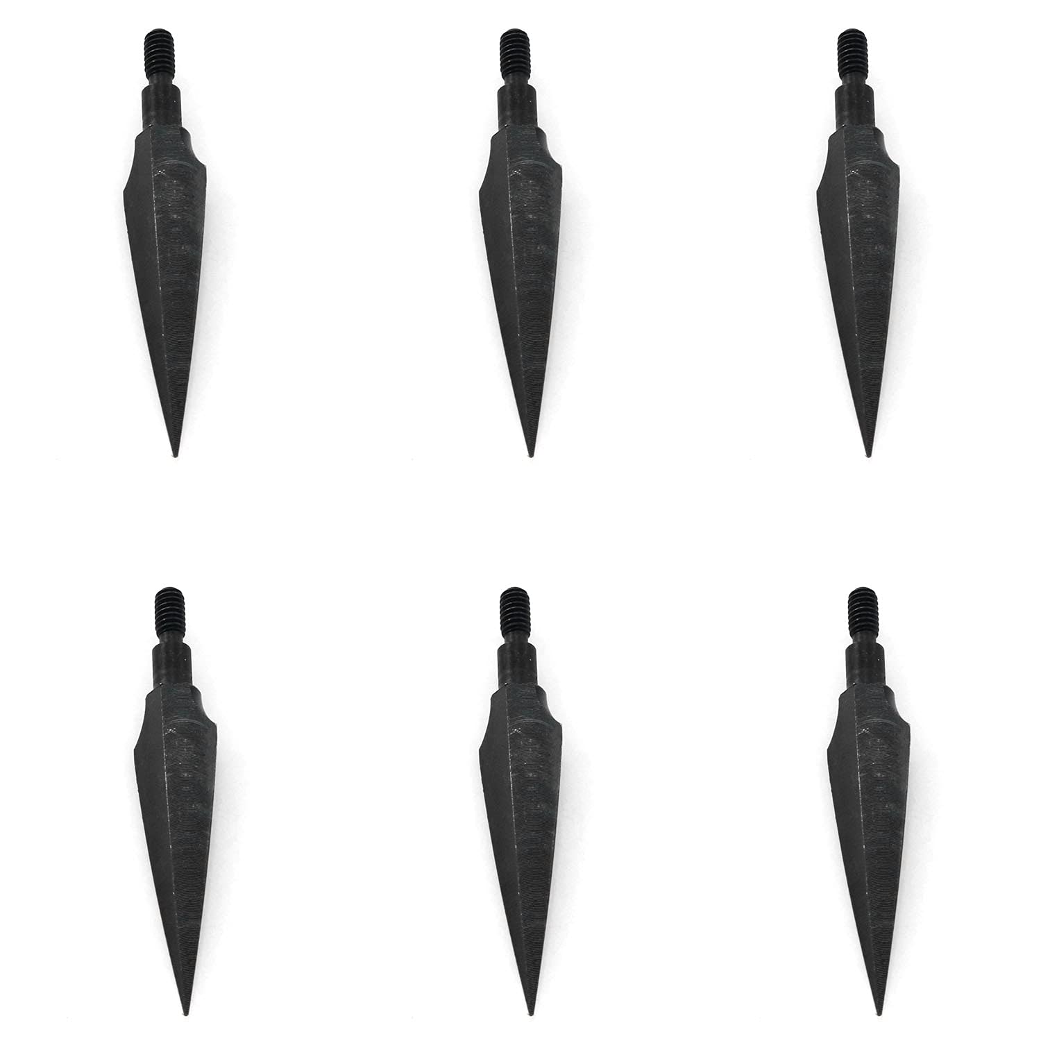 heyous 6pcs Traditional Hunting Arrow Head 100 Grain Archery Screw-in Broad Heads Archery Arrowheads for Recurve Bow or Compound Bow