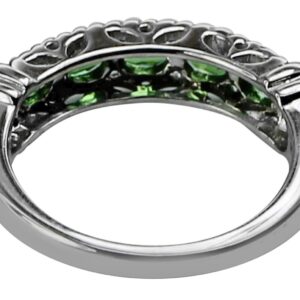 Carillon 1 Carat Tsavorite Oval Shape Natural Non-Treated Gemstone 10K White Gold Ring Engagement Jewelry for Women & Men