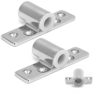 Oarlock Sockets Pair Marine Oarlock Bracket 316 Stainless Steel Side Mounted Mirror Polish Finish for 1/2in Shank Oar Lock Holder Boat Accessories