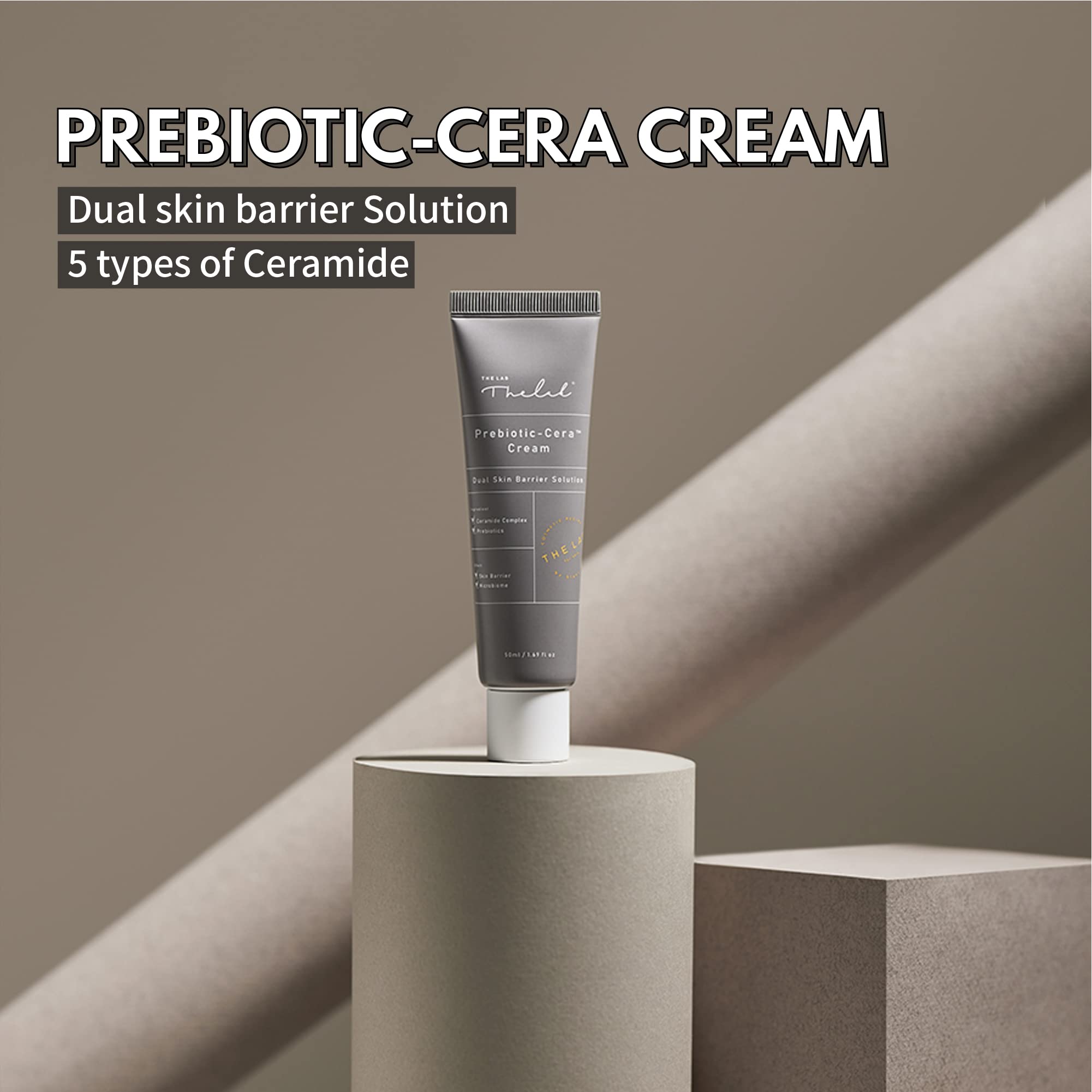 THE LAB BY BLANC DOUX Prebiotic-Cera Cream (1.69 fl.oz.) Made with 5 Types of Ceramides and Skin Prebiotics for Barrier Reinforcement and Skin Flora Support