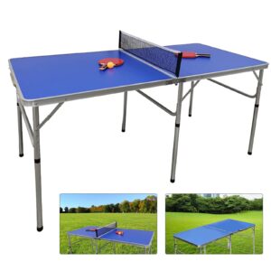 Table Tennis Table,Portable Foldable Table Indoor Outdoor Game with Balls and Net,Easy Assembly,for Home Office Family