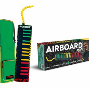 Hohner 32-Key Airboard - Rasta Print Bundle with Gig Bag and Austin Bazaar Polishing Cloth