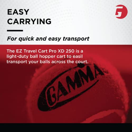 GAMMA Sports EZ Travel Cart Pro, Ball Hopper with Premium Carry Case, Holds 120 Pickleball Balls or 150 Tennis Balls