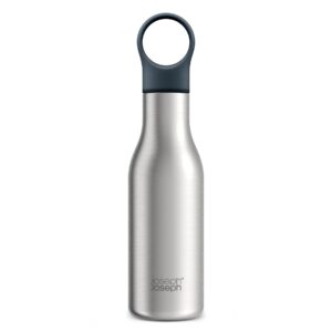 Joseph Joseph Loop™ Vacuum Insulated Water Bottle 500 ml (17 fl. oz) - Brushed/Anthracite