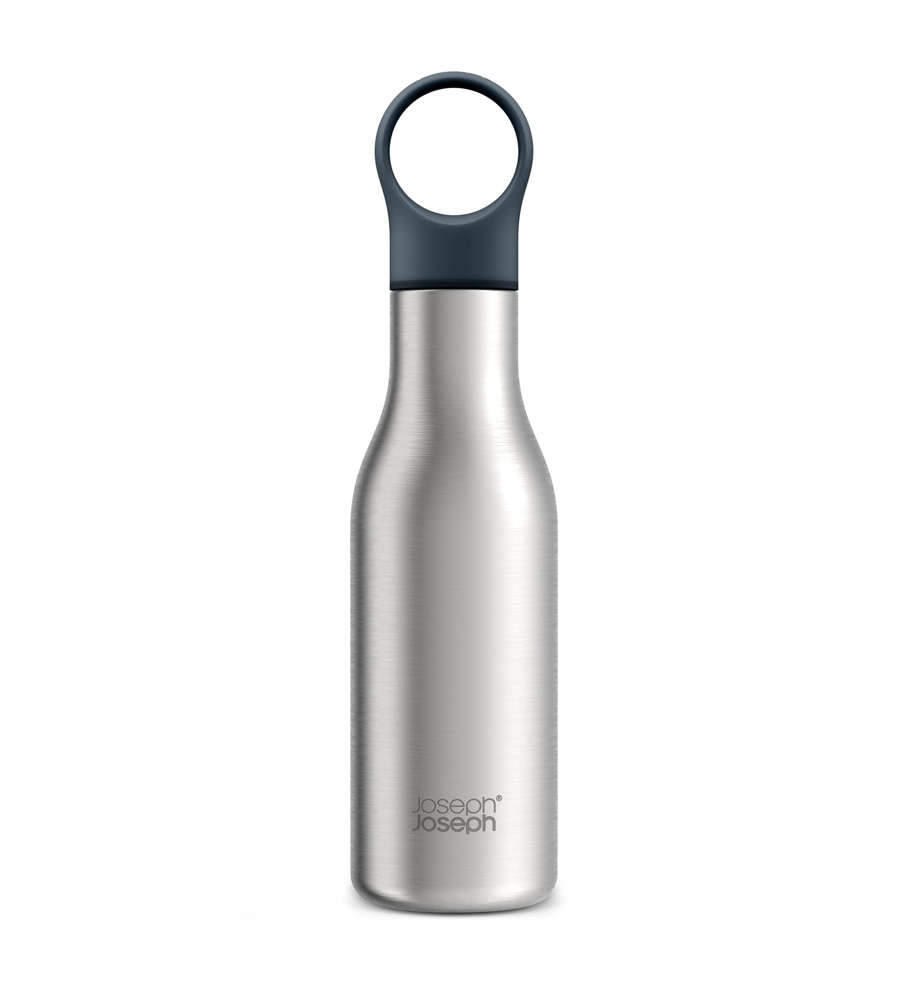 Joseph Joseph Loop™ Vacuum Insulated Water Bottle 500 ml (17 fl. oz) - Brushed/Anthracite