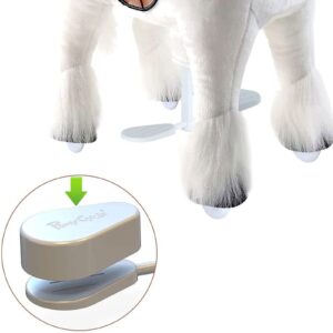 PonyCycle Pedal Pad (for Model U Size 3 &4 Ride on Unicorn, Zebra and Black Horse) - White