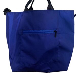 JiangYY Women Men Large Vintage Nylon Tote Shoulder Bag Shopping Bag Handbag (Blue)