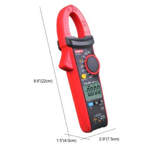 UNI-T Clamp Meter UT216C, Inrush Current AC/DC 600A TRMS HVAC Volt Amp Ohm Meter Multi Meter, Auto Ranging 6,000 Counts, Voltage Frequency Resistance Capacitance Temperature Continuity Diode Tester