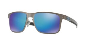 oakley oo4123 holbrook metal sunglasses + vision group accessories bundle (matte gunmetal/prizm sapphr iridium polarized (412307))