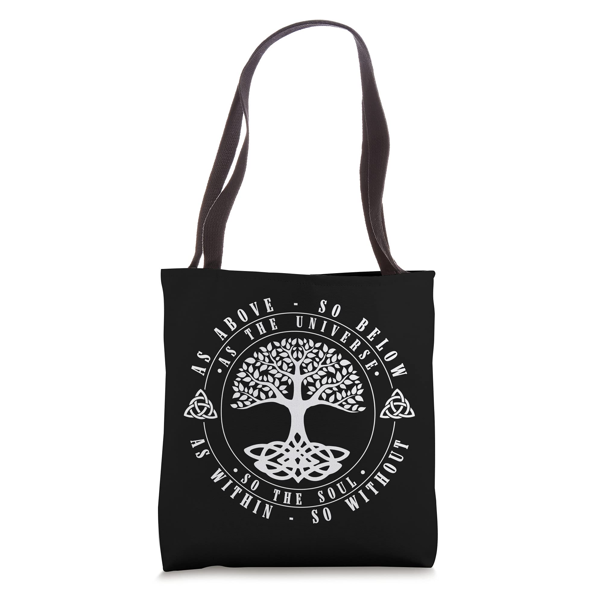 Celtic Tree Of Life Shirt As Above So Below Spiritual Yoga Tote Bag