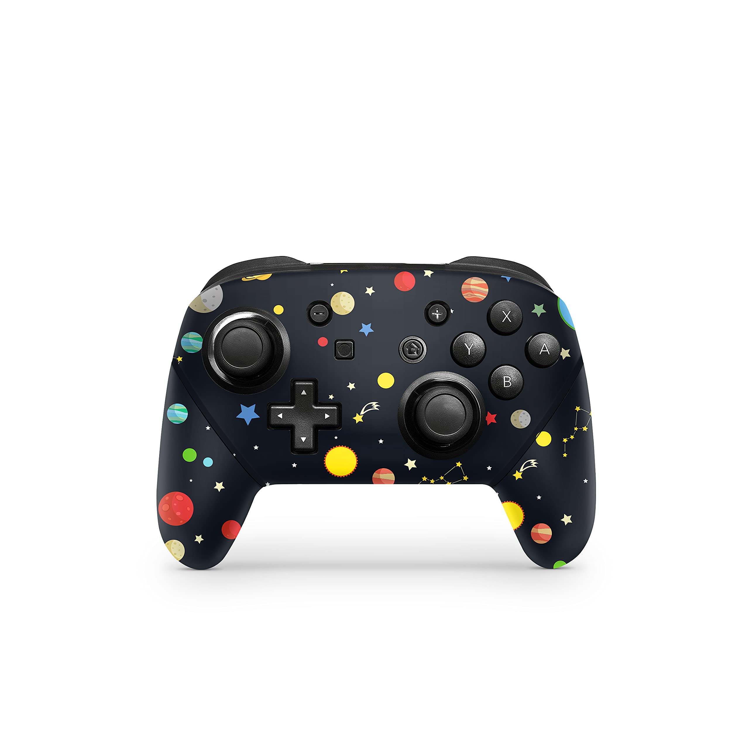 Tacky design Galaxy Skin for Nintendo Switch Pro Controller, Black Planet Decals Vinyl 3m Stickers Full wrap Cover