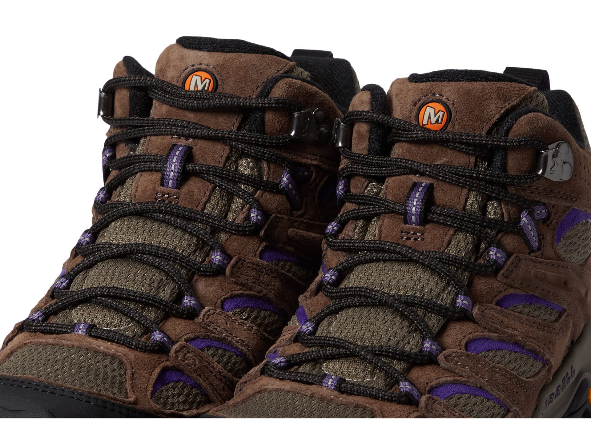 Merrell Women's Moab 3 Mid Hiking Boot, Bracken/Purple, 9