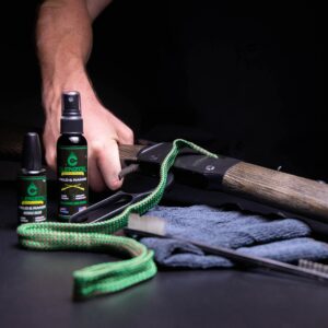 Clenzoil Three Gun Cobra Bore Cleaning Combo Kit | .223 Cal 5.56mm | .357 Cal .38 Cal 9mm | 12 Gauge | Barrel Snake Cleaning Kit for Rifle, Pistol and Shotgun