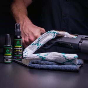 Clenzoil Three Gun Cobra Bore Cleaning Combo Kit | .223 Cal 5.56mm | .357 Cal .38 Cal 9mm | 12 Gauge | Barrel Snake Cleaning Kit for Rifle, Pistol and Shotgun