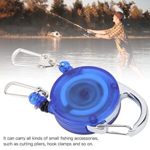 SALUTUY Retractable Steel Wire Retractor, Fly Fishing Double Retractor 48cm Fly Fishing Tools Portable Independent Fixation for Camping for Fishing