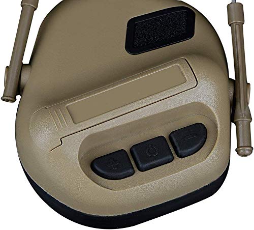 NC Helmet Version Noise Reduction Pickups, Electronic Shooting Noise Safety Earmuffs, Tactical Headsets For Airsoft Activities, Tan, 20x15x10cm